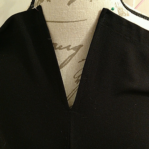 🎀Liz Claiborne Petites black stretch dress Sz S - Picture 4 of 7